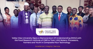 Valley View University Signs MOU with CSIR to Train 1000 Bakers, Processors, Farmers, and Youth in Composite Flour Technology 